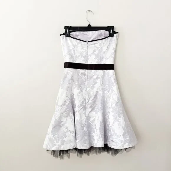 Gunne Sax Jessica McClintock Vintage Party Dress SZ 3/4 Strapless Tulle Prom NWT - Picture 4 of 8